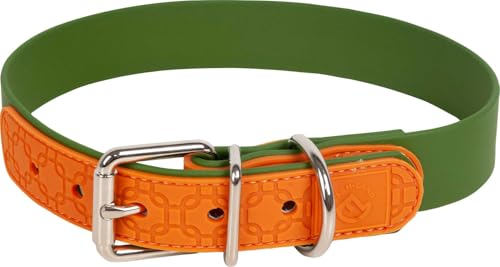 farm-land-hundebedarf-halsband-45-cm-oliv-orange-wasserfest image 2