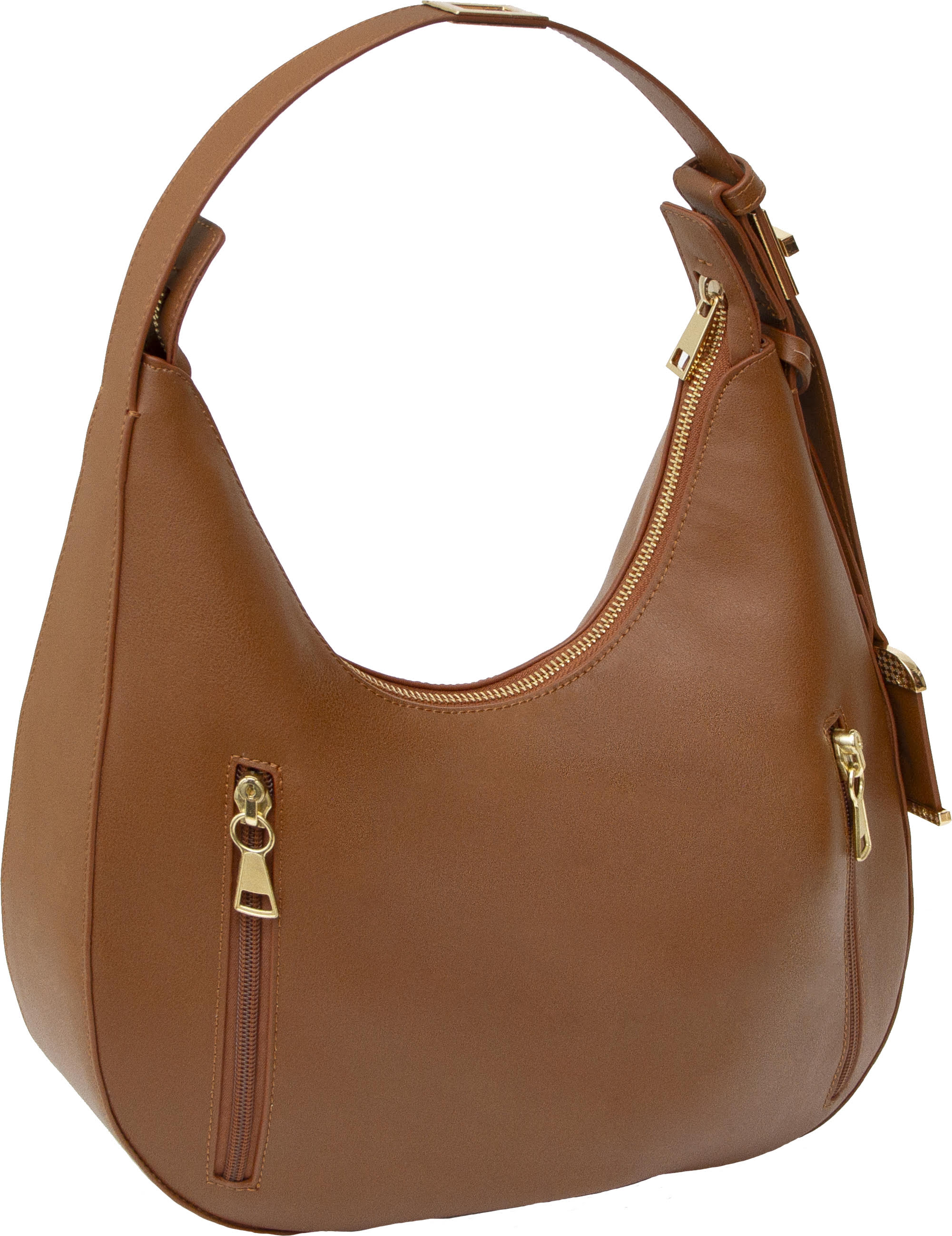 bulldog-hobo-schultertasche-cognac-waffenfach-damen image 1