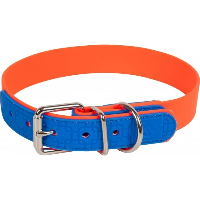 farm-land-hundebedarf-halsband-55-cm-signalorange-blau-wasserfest image 1