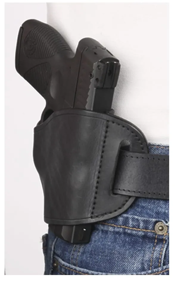 bulldog-holsters-molded-leather-belt-slide-holster-medium-schwarz image 1