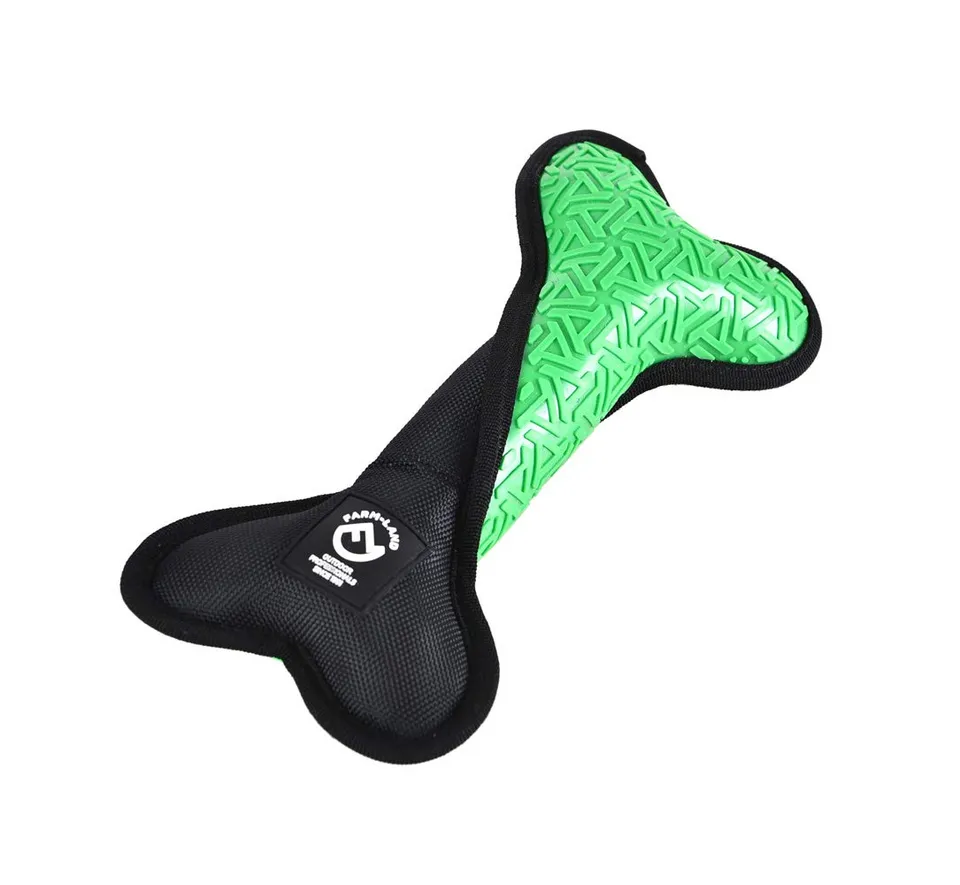 farm-land-hundebedarf-spielzeug-knochen-gr-n-26-5-cm-zahnpflege image 1