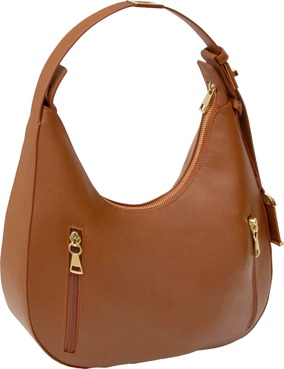 bulldog-hobo-schultertasche-cognac-waffenfach-damen image 1