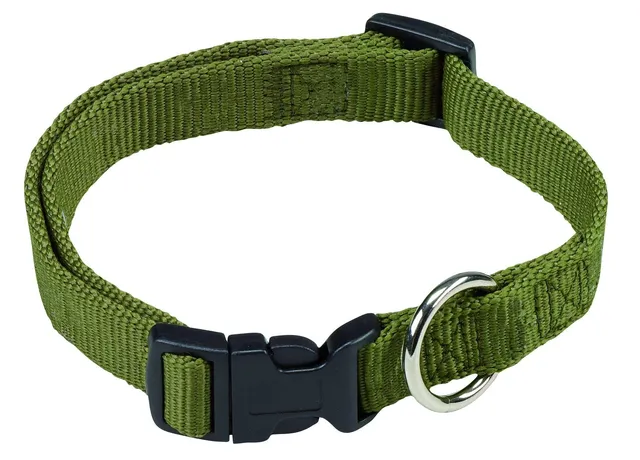 farm-land-hundebedarf-softnylon-hundehalsband-oliv-verstellbar image 1