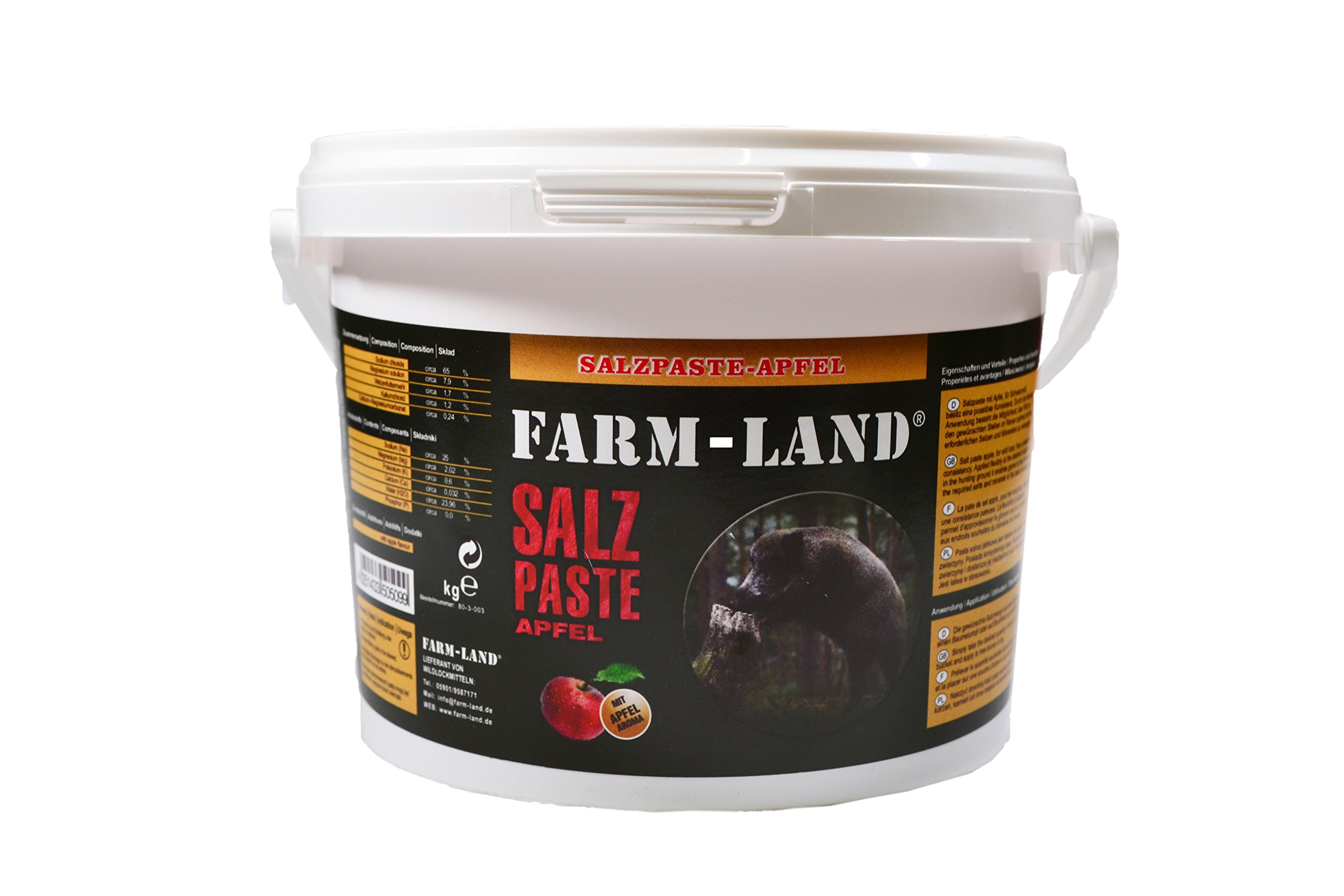 farm-land-revierbedarf-salzpaste-apfel-2-5-kg-salzlecke-eimer image 1