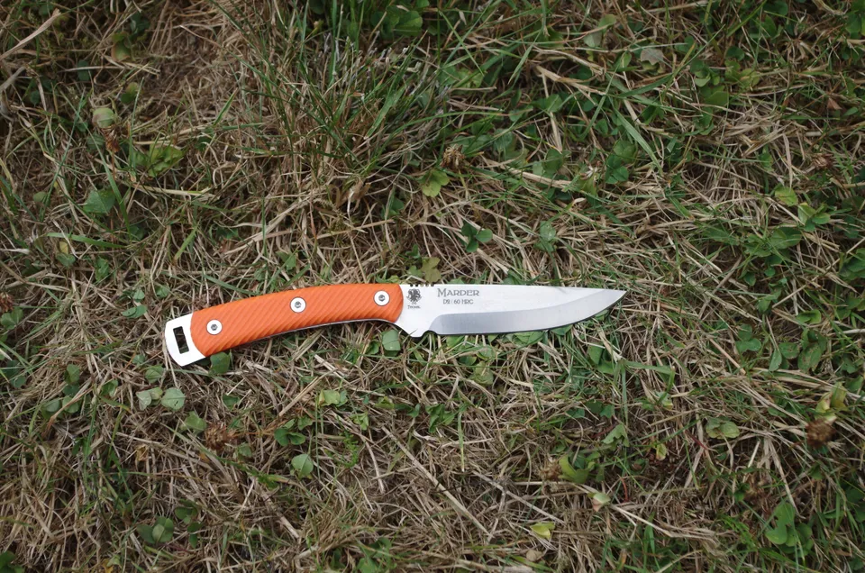 teckel-marder-d2-jagdmesser-g10-orange-90-mm image 1