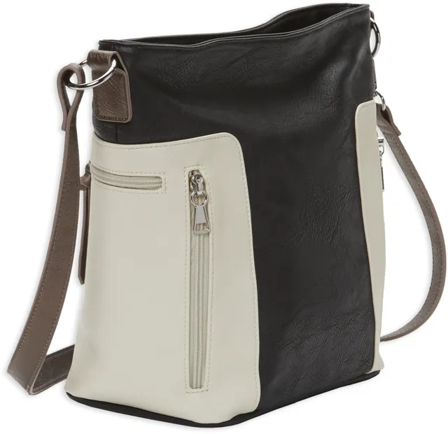 bulldog-cases-hobo-crossbody-handtasche-holster-schwarz-tan image 1