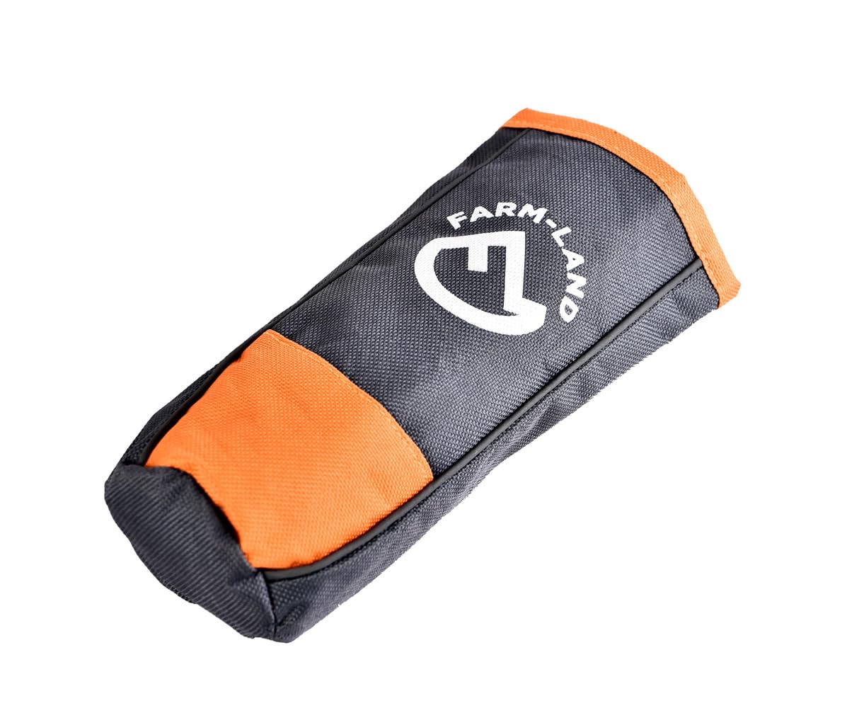 farm-land-hundebedarf-reise-futtertasche-grau-orange-leckerlibeutel image 1