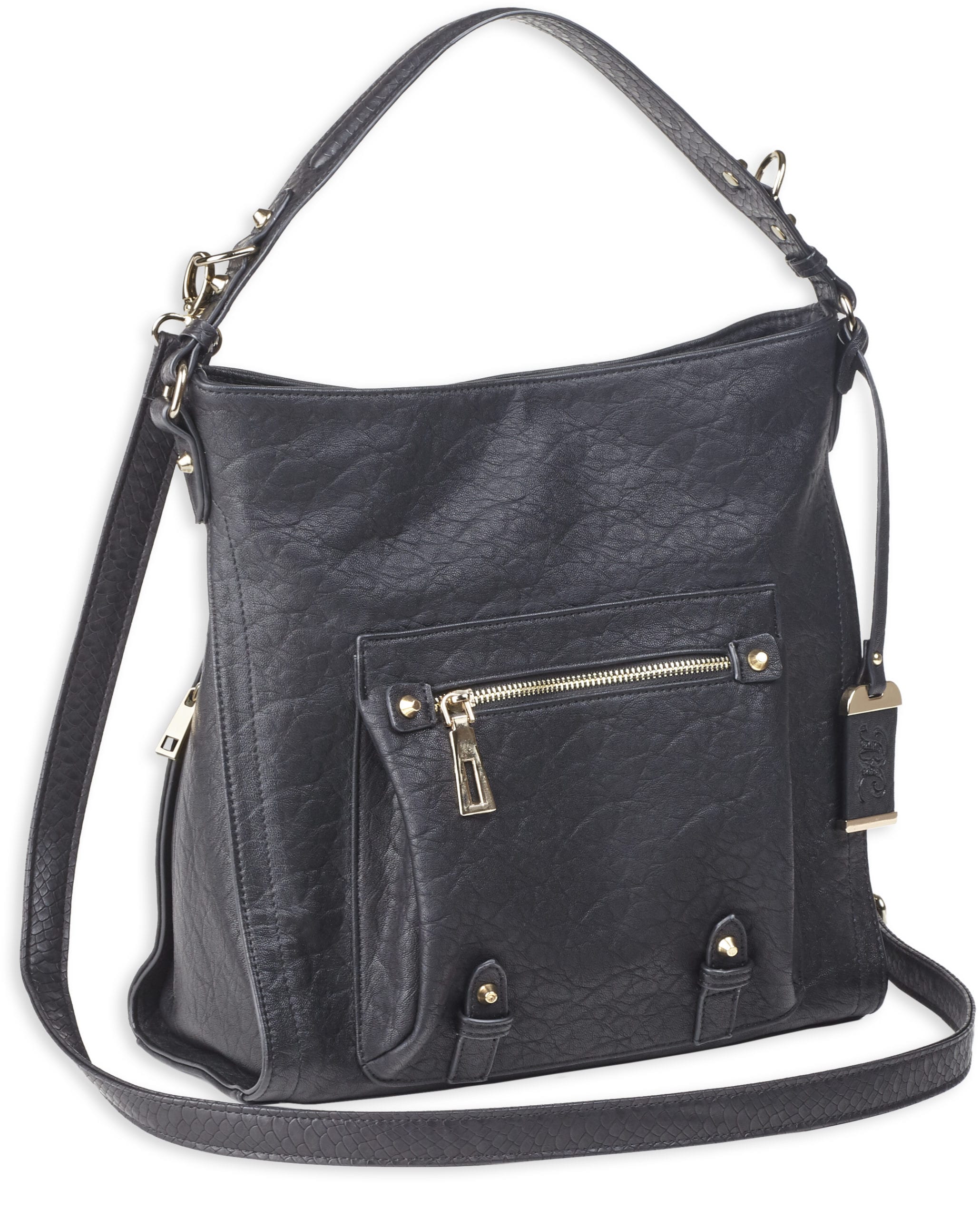 bulldog-hobo-anna-handtasche-schwarz-mit-pistolenholster image 1