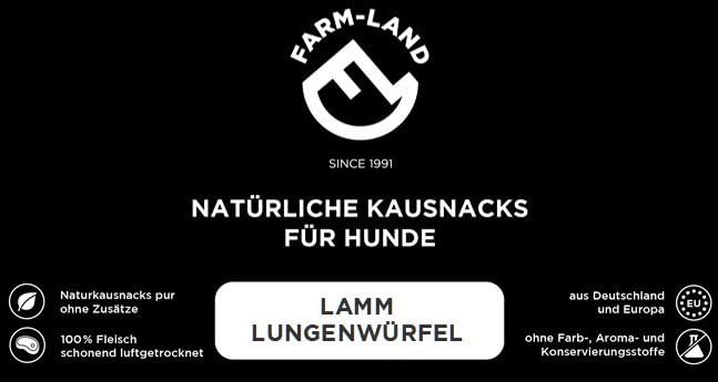 farm-land-lamm-lungenw-rfel-hundesnack-100-g-monoprotein-lamm image 3