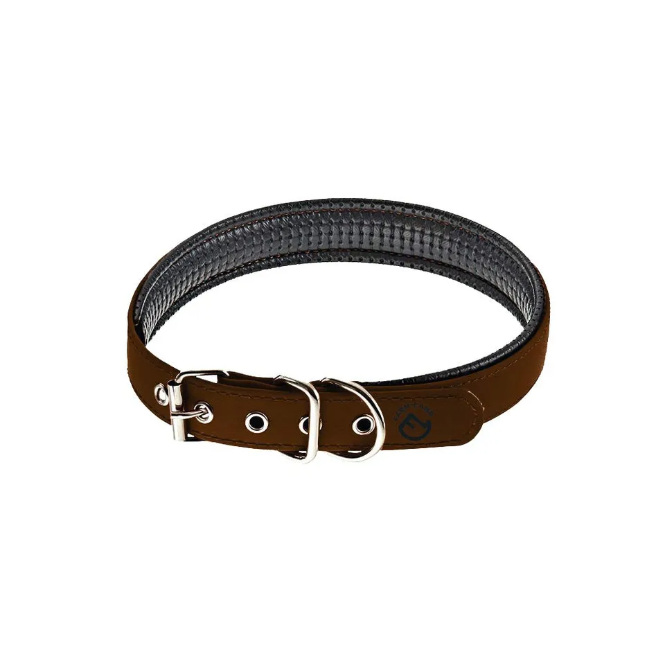 farm-land-hundebedarf-comfort-hundehalsband-braun-35-cm-gepolstert image 1
