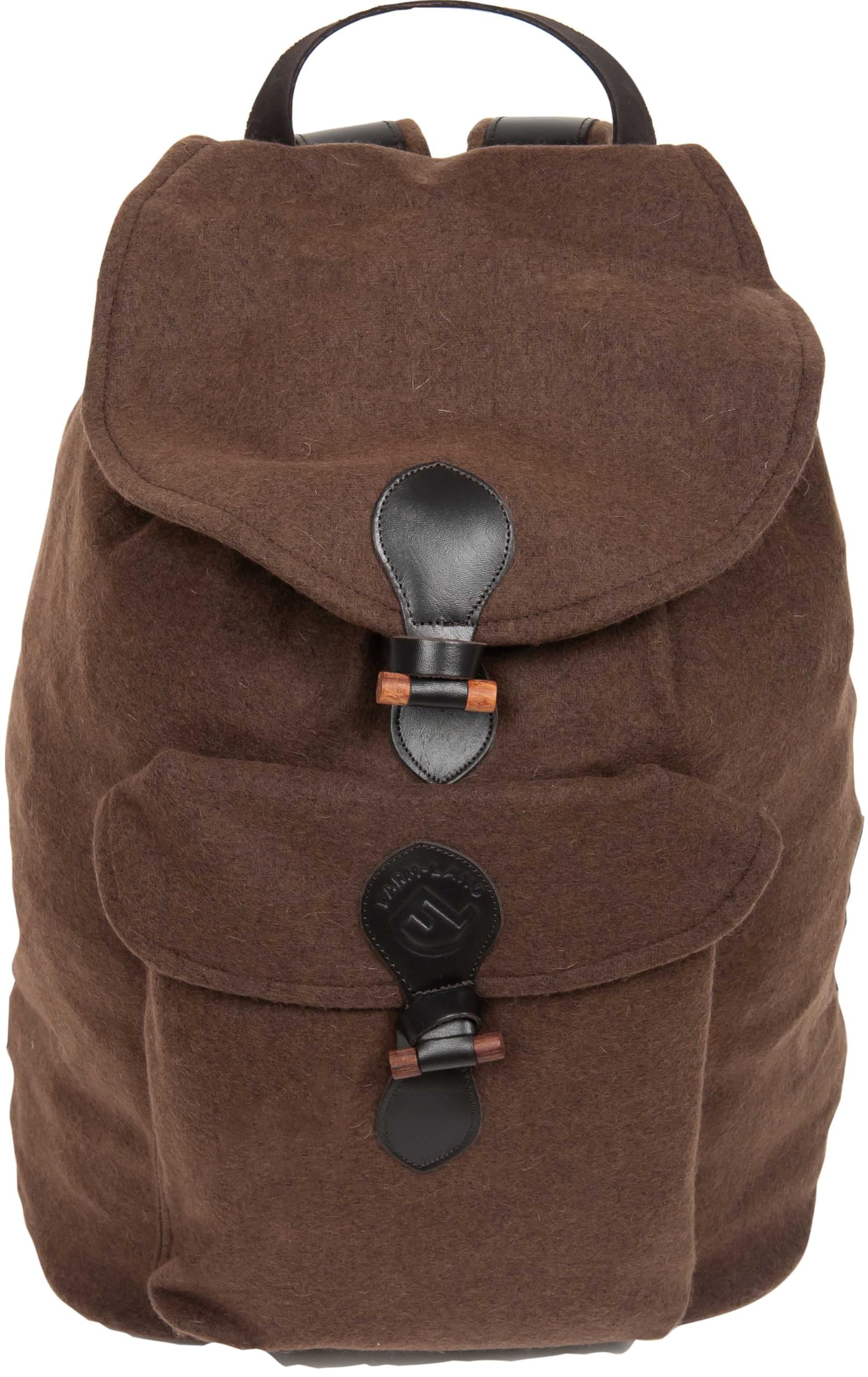 farm-land-bradford-jagdrucksack-braun-loden-leder image 1