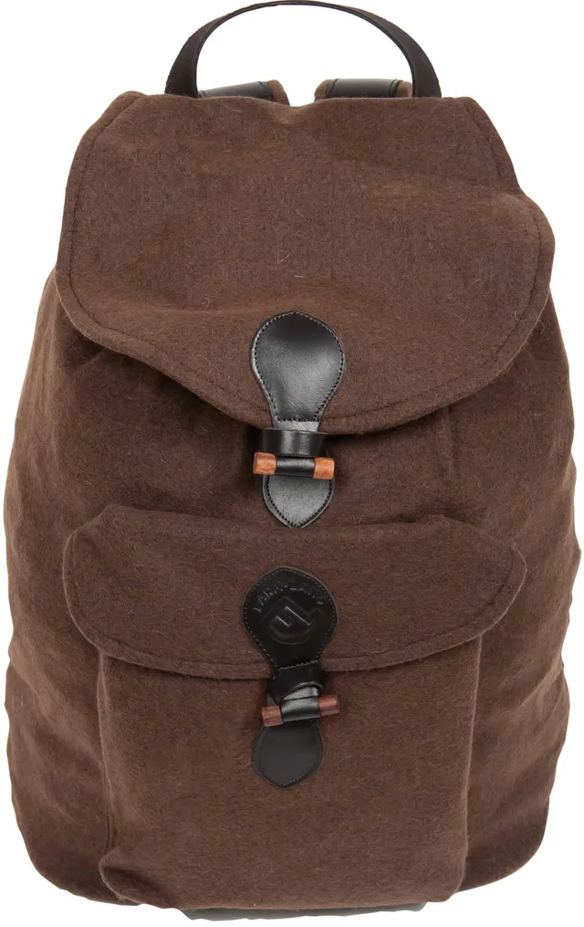 farm-land-bradford-jagdrucksack-braun-loden-leder image 1