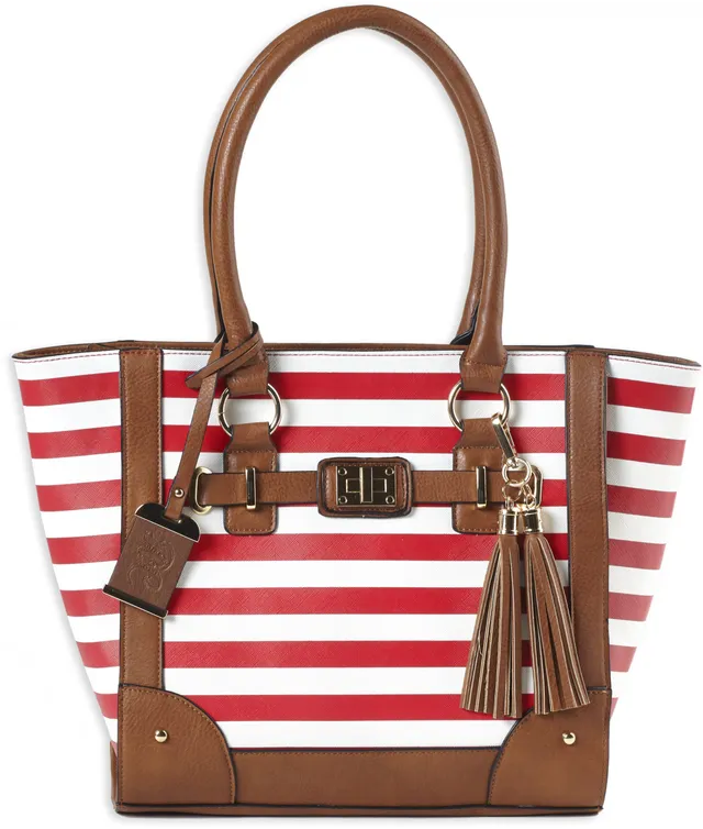 bulldog-concealed-carry-tote-handtasche-cherry-stripe-mit-holster image 1